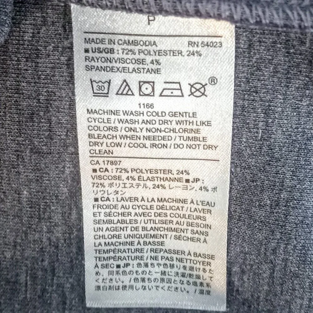 Banana Republic Slate Blue Grey Full Zip LS Sweater
